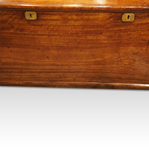 Antique camphorwood campaign chest lock plate