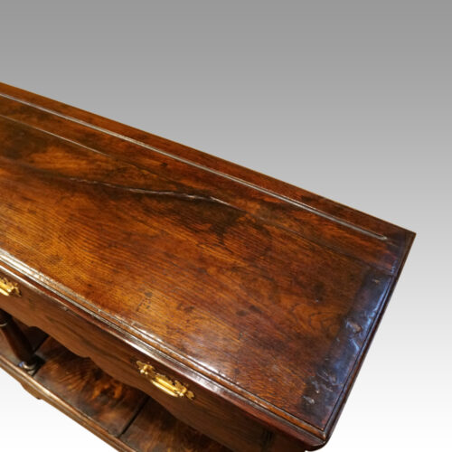 Antique rustic oak farmhouse dresser end top