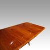 George V mahogany triple pillar dining table end