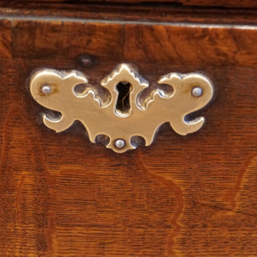 Long Antique oak dresser base escutcheon