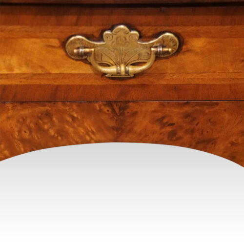 Queen Anne style walnut dressing table handle