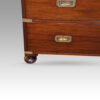 Victorian teak campaign chest base corner