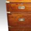 Victorian teak campaign chest corner