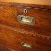 Victorian teak campaign chest flush handle