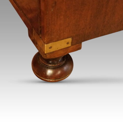 Victorian teak campaign chest foot