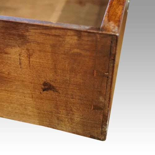 Victorian teak campaign chest lining