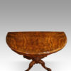 Victorian walnut demi lune card table top