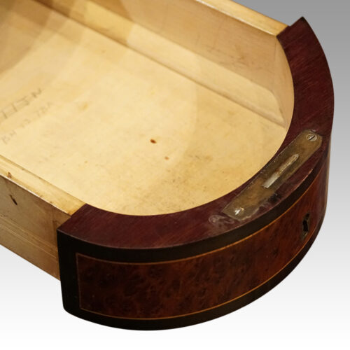 Victorian walnut kidney table drawer