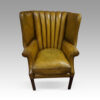 19thc. barrel back wing chair front