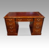 Edwardian mahogany pedestal desk