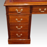 Edwardian mahogany pedestal desk drawer fronts