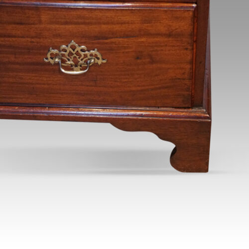Georgian Irish mahogany tallboy foot