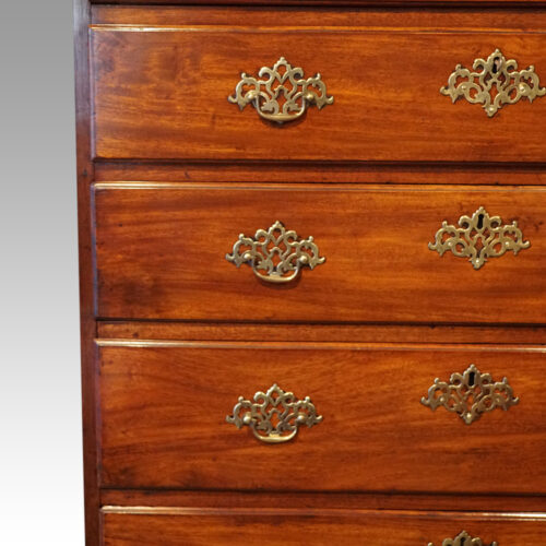 Georgian Irish mahogany tallboy handles