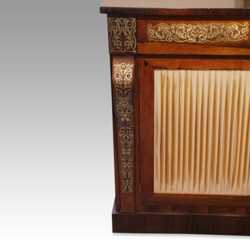 Regency brass inlaid chiffonier column