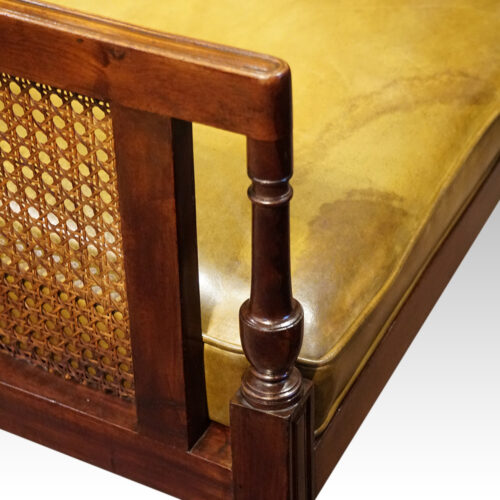 Regency mahogany bergere library chair arm