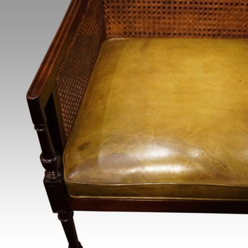 Regency mahogany bergere library chair seat