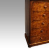 Victorian burr walnut chest of drawers corner