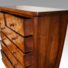Victorian burr walnut chest of drawers drawers open