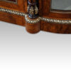 Victorian inlaid walnut credenza base cast brass