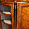 Victorian inlaid walnut credenza column
