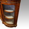 Victorian inlaid walnut credenza end door