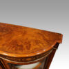 Victorian inlaid walnut credenza top end