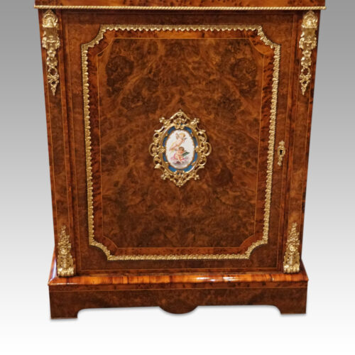 Victorian walnut and sevres pier cabinet base