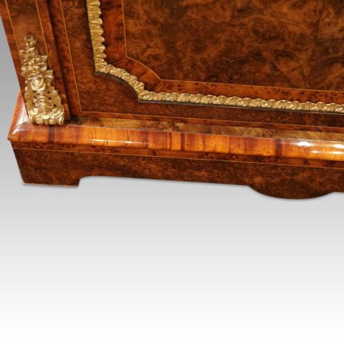 Victorian walnut and sevres pier cabinet plinth
