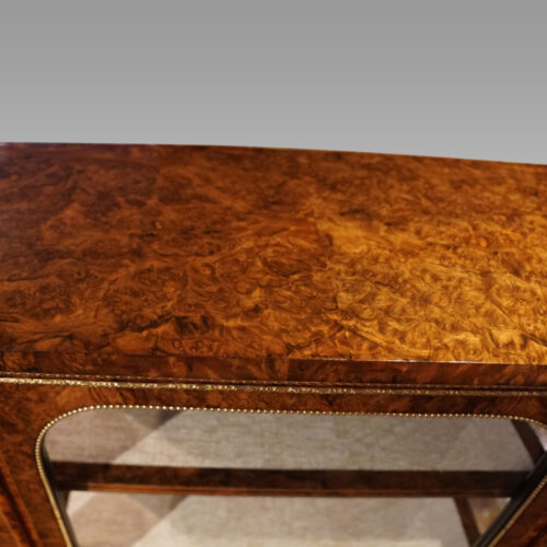 Victorian walnut and sevres pier cabinet top
