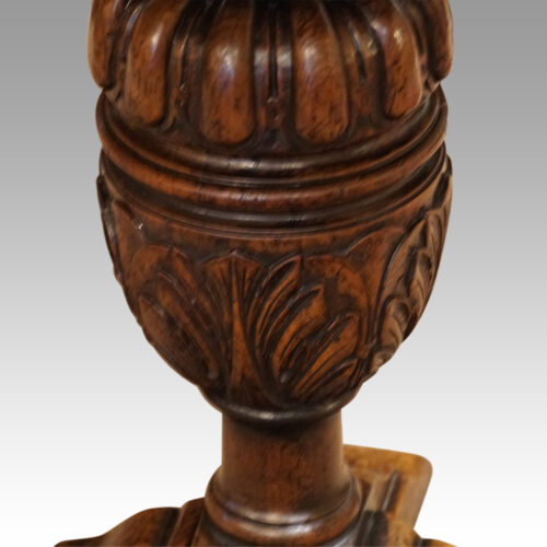 oak refectory draw leaf table carved bulbous