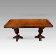 oak refectory draw leaf table closed