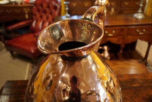 Antique large copper harvest measure spout