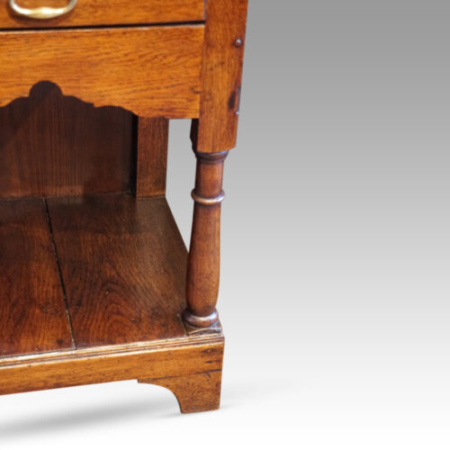 Antique oak dresser leg