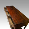 Antique oak pot board dresser base triple arch drawers open