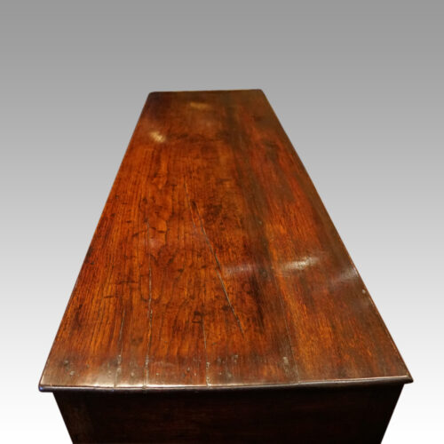 Antique oak pot board dresser base triple arch top