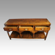 Antique South Wales oak dresser base drawers