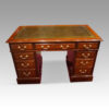Edwardian mahogany pedestal desk 122cms