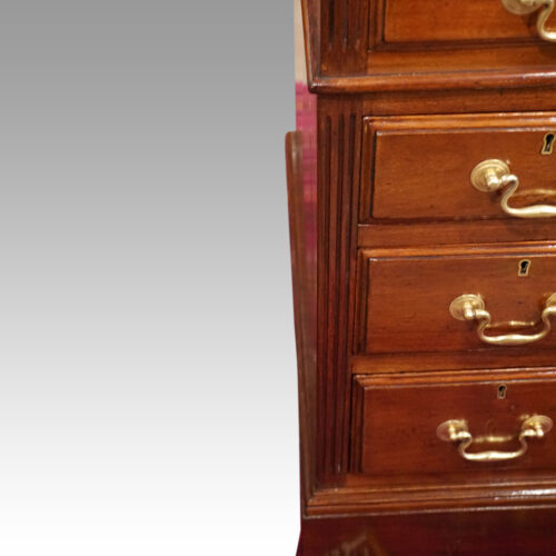Edwardian mahogany pedestal desk 122cms side drawers