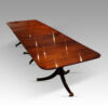 George V mahogany 3 pillar dining table