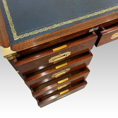 Military campaign desk drawers