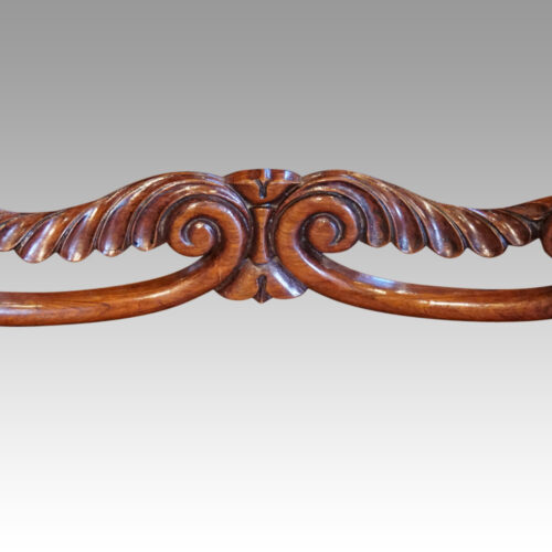 Set of 8 Regency rosewood dining chairs carving