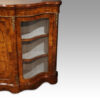 Victorian inlaid walnut credenza serpentine door