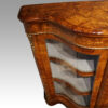 Victorian inlaid walnut credenza top edge