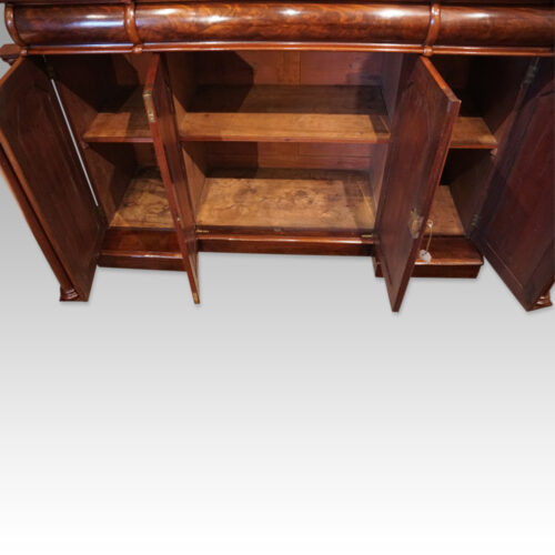 Victorian mahogany 4 door sideboard interior