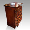 Victorian small mahogany Wellington chest drawers open