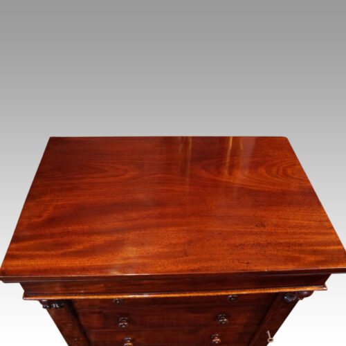 Victorian small mahogany Wellington chest top