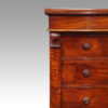 Victorian small mahogany Wellington chest top corner