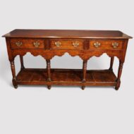 19thc oak pot board dresser base