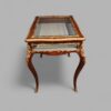 19thc rosewood curio cabinet end detail
