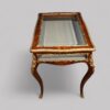 19thc rosewood curio cabinet end view